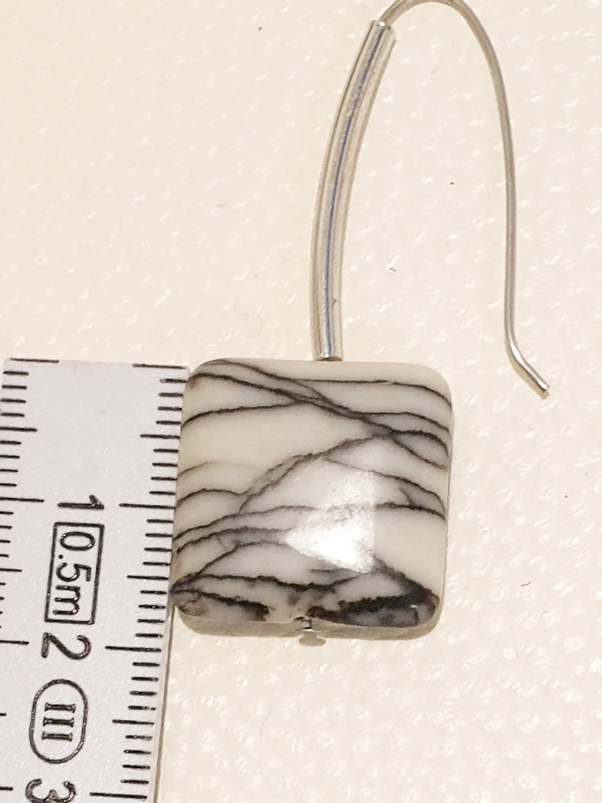 Langer Ohrringe mit Picassojaspis