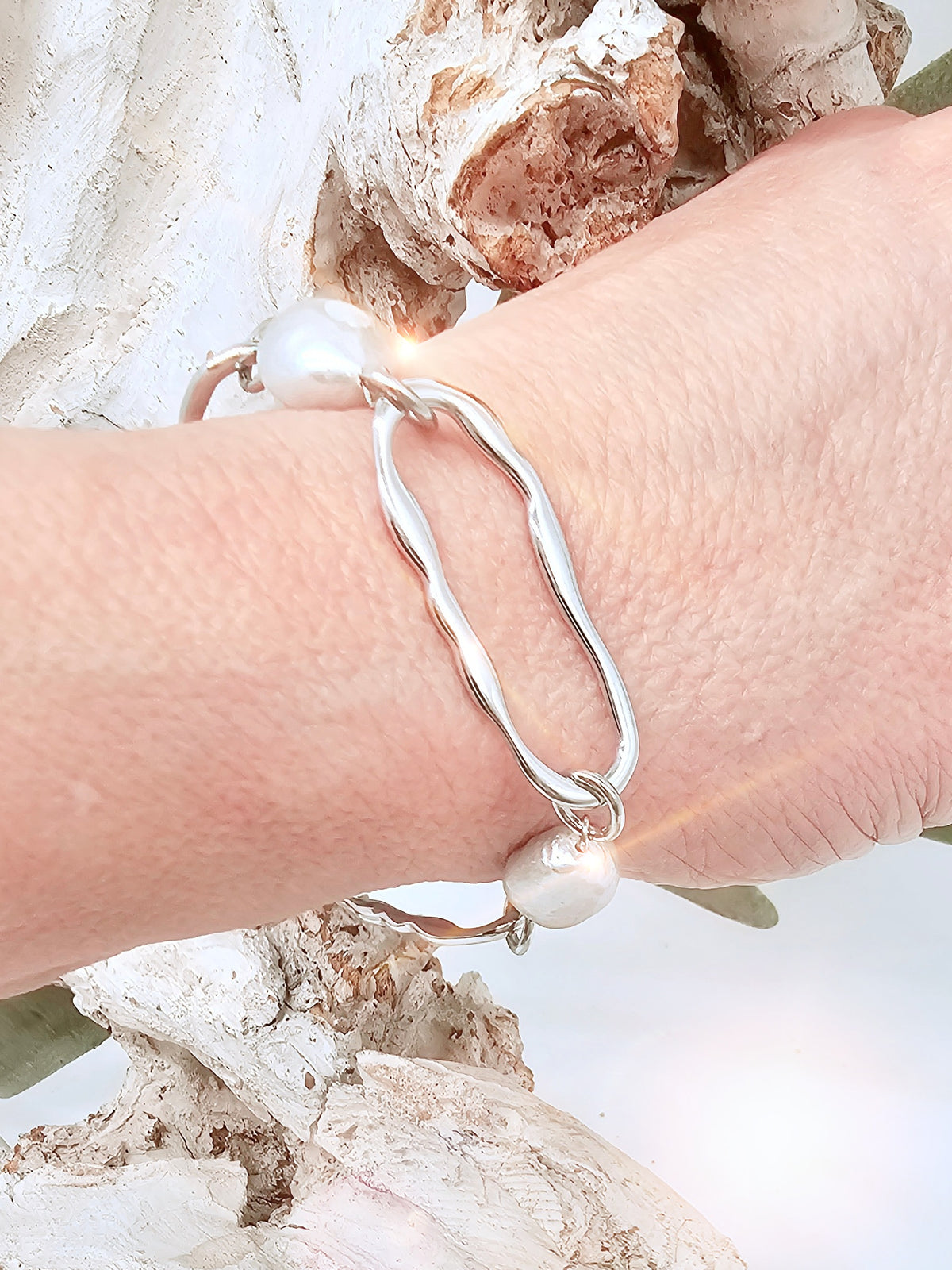 gliederarmband-perlen-grau-silber-1