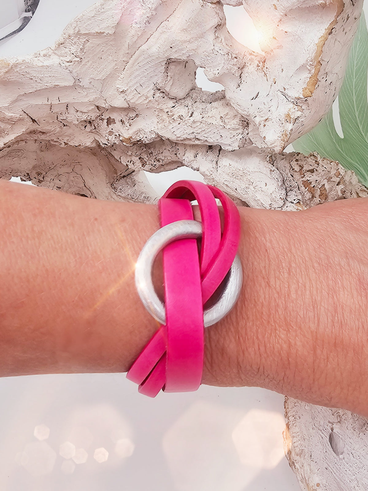 lederarmband-pink