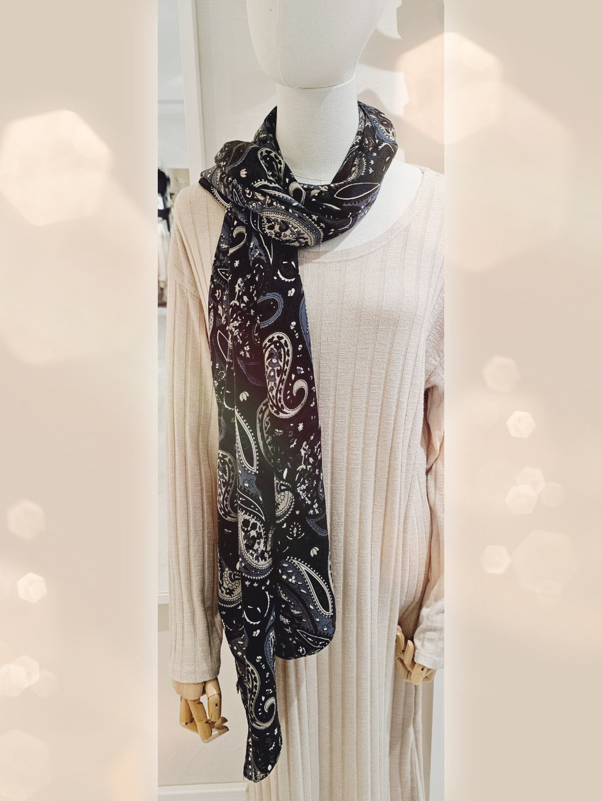 Schal Paisley Dunkelblau