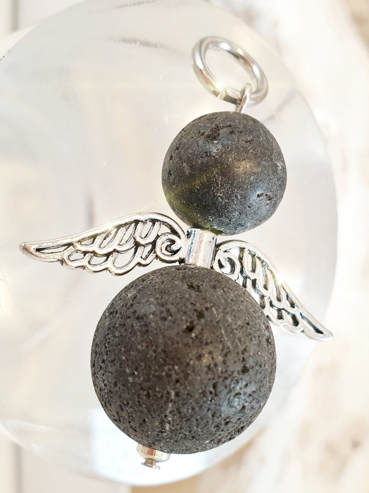 Schutzengel Engel Anhänger aus Lava