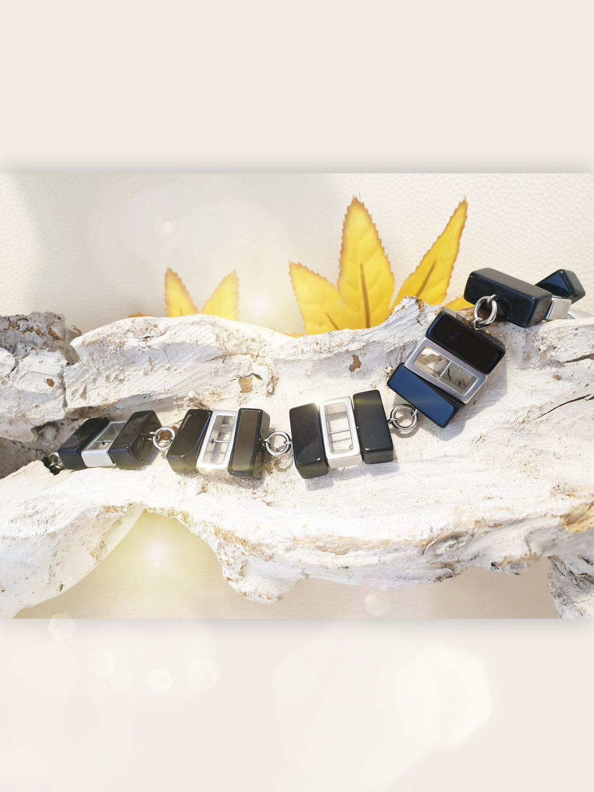 Modernes Armband aus Onyx