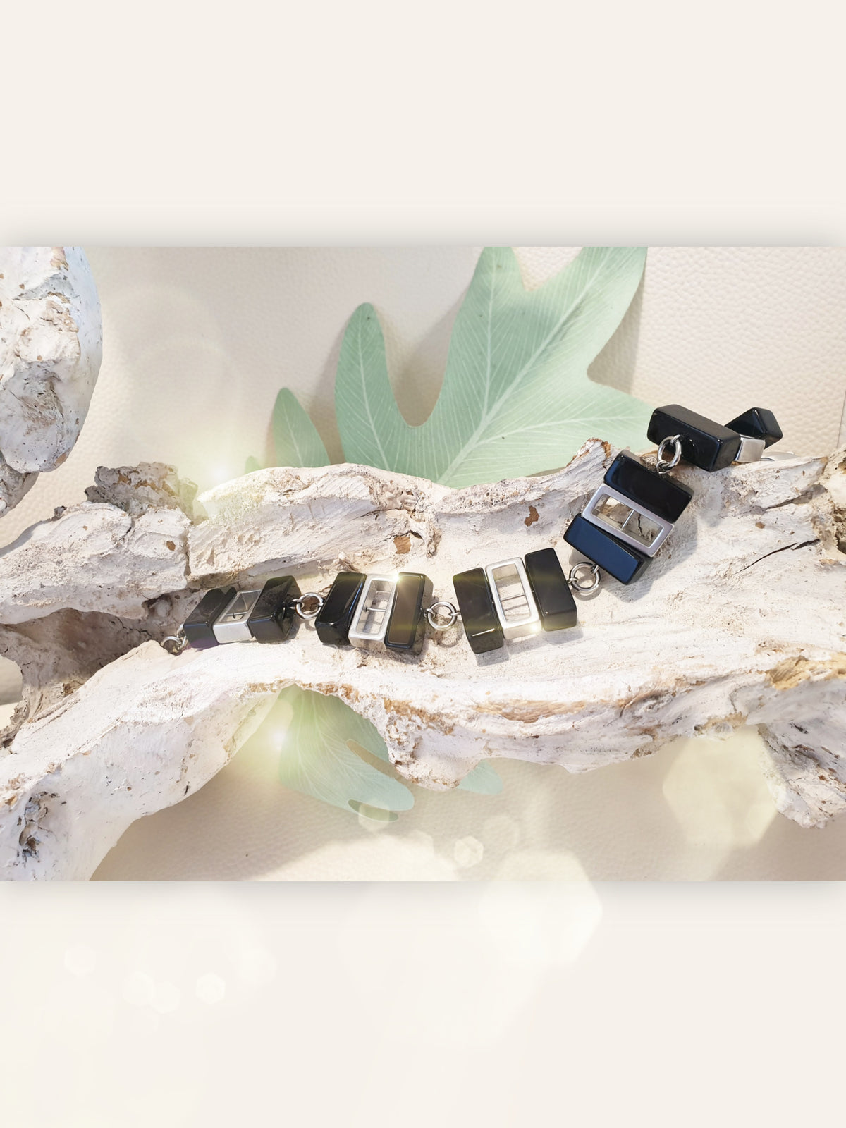 Modernes Armband aus Onyx