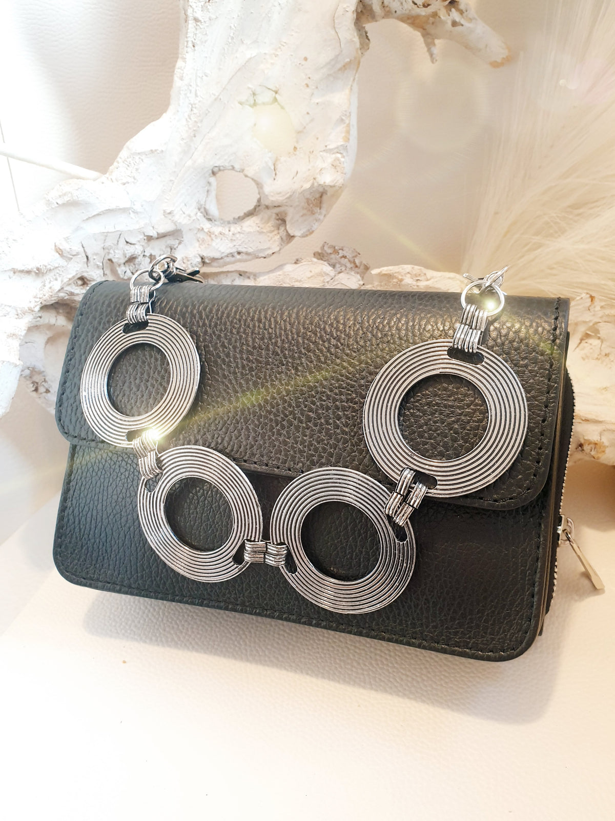 Verlängerung für taschengurte Kette aus Metall in Silber