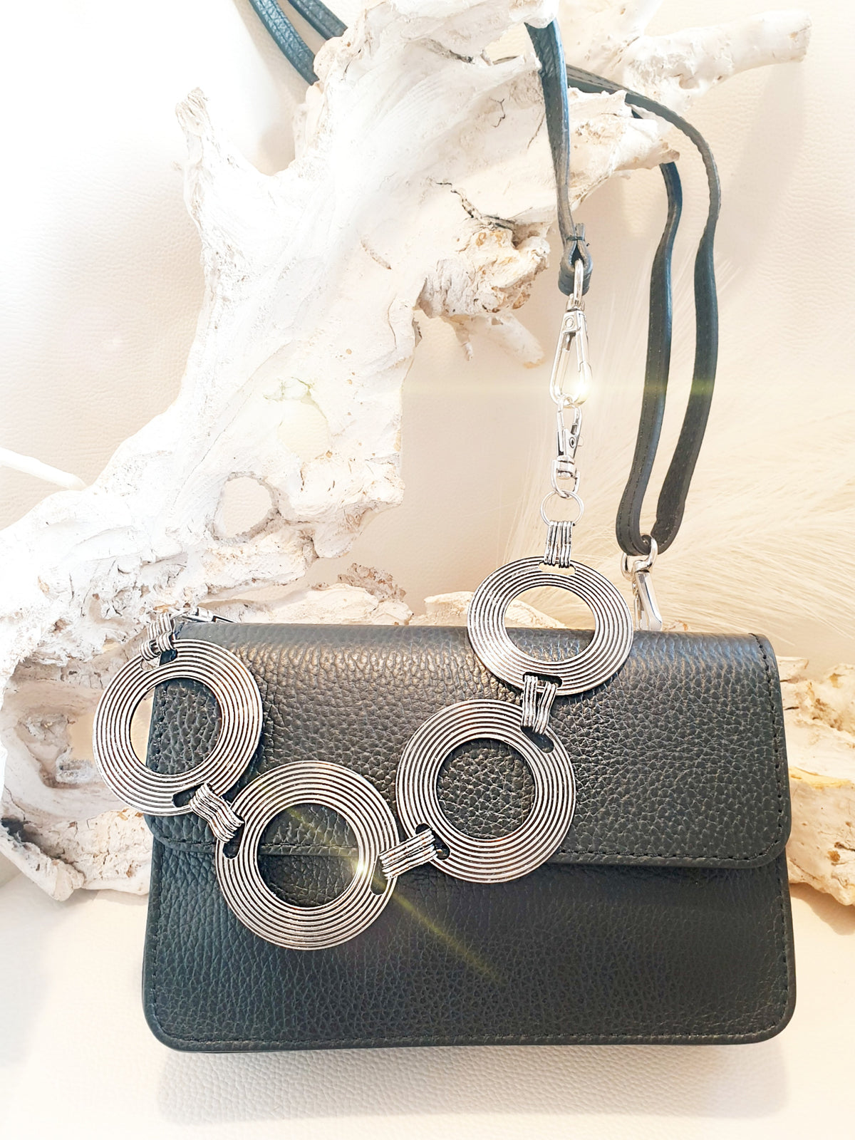 Verlängerung für taschengurte Kette aus Metall in Silber