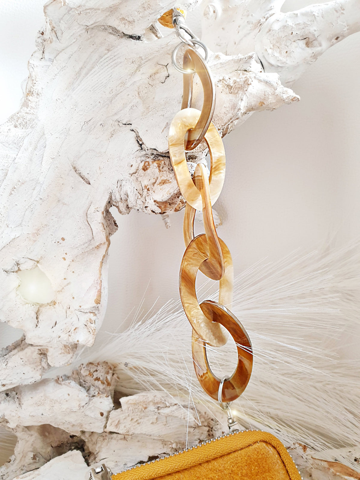 Taschengurt Verlängerung aus Resin in Camel Gelb